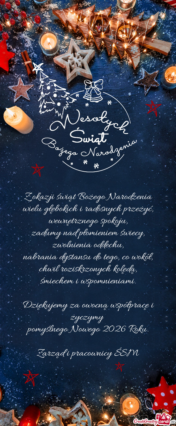 Dziękujemy za owocną współpracę i życzymy