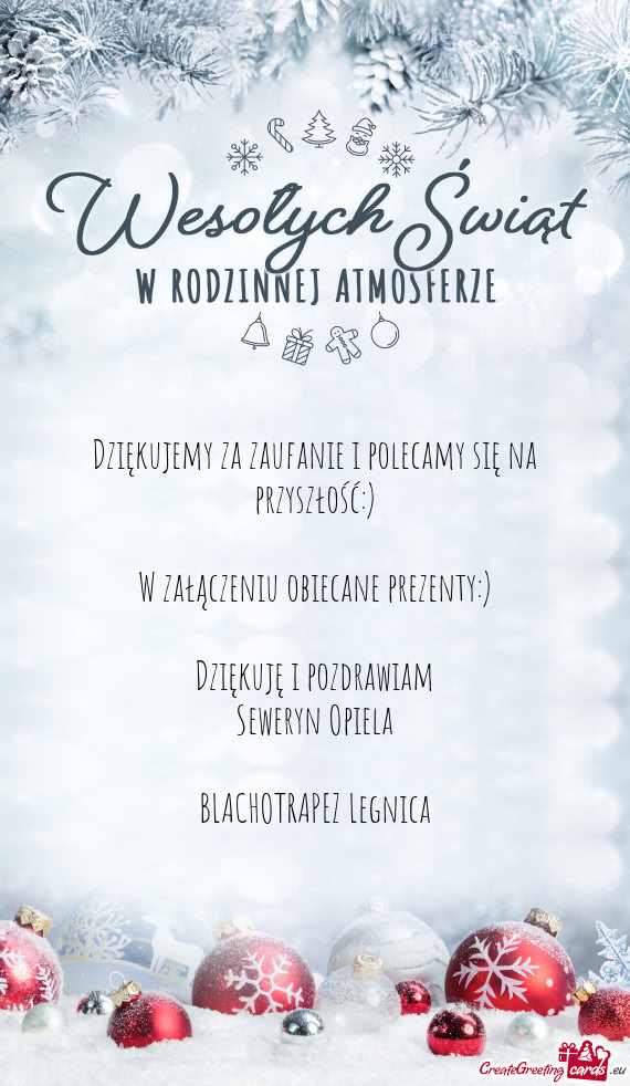 Dziękujemy za zaufanie i polecamy się na przyszłość:)