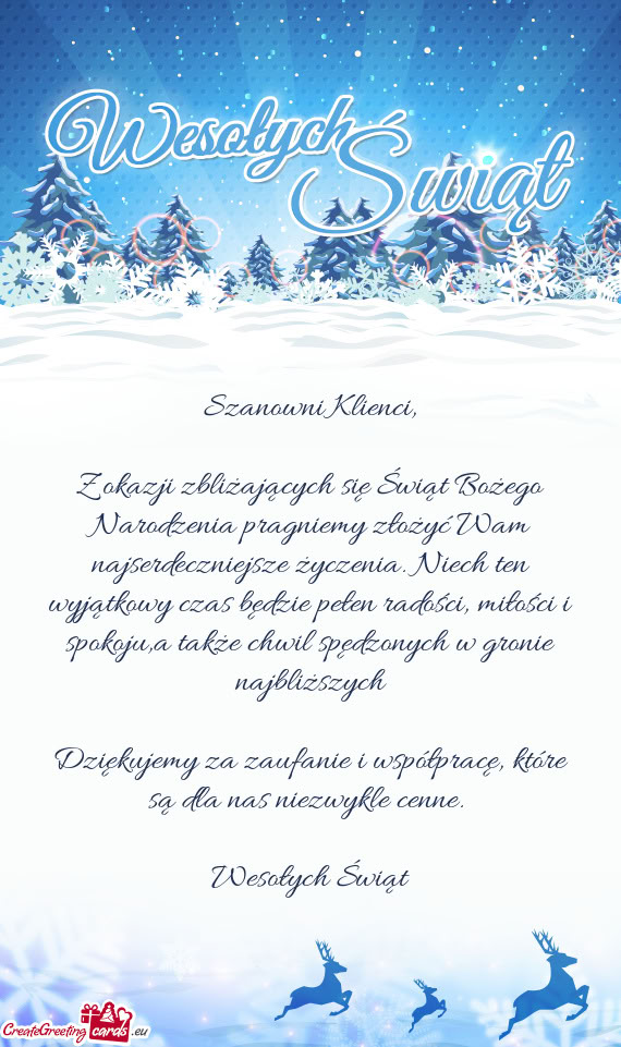 Dziękujemy za zaufanie i współpracę, które są dla nas niezwykle cenne