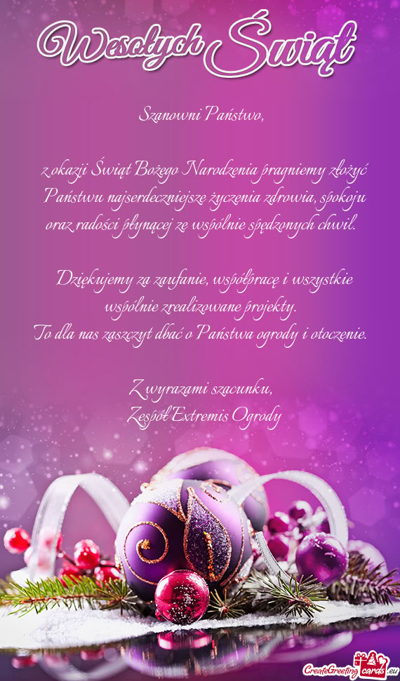 Dziękujemy za zaufanie, współpracę i wszystkie wspólnie zrealizowane projekty