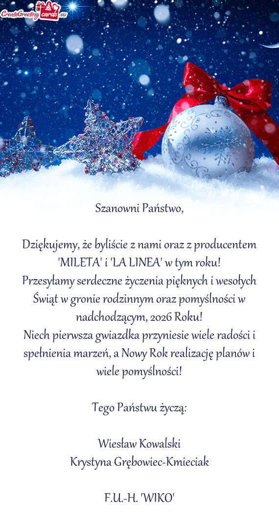 Dziękujemy, że byliście z nami oraz z producentem 