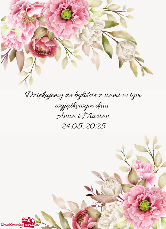 Dziękujemy że byliście z nami w tym wyjątkowym dniu