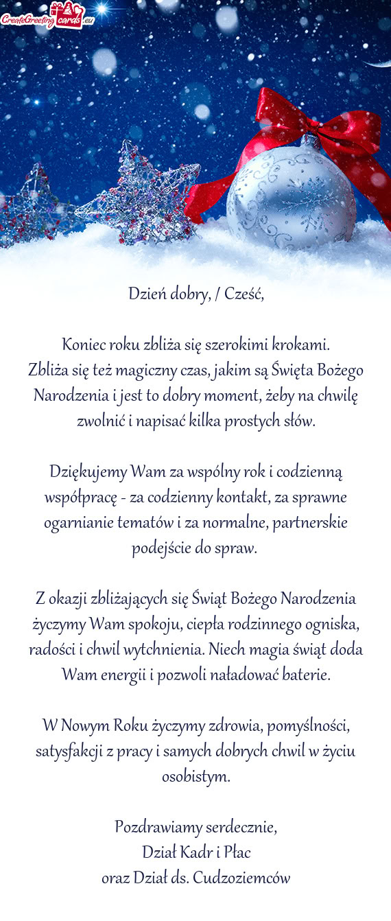Dzień dobry, / Cześć