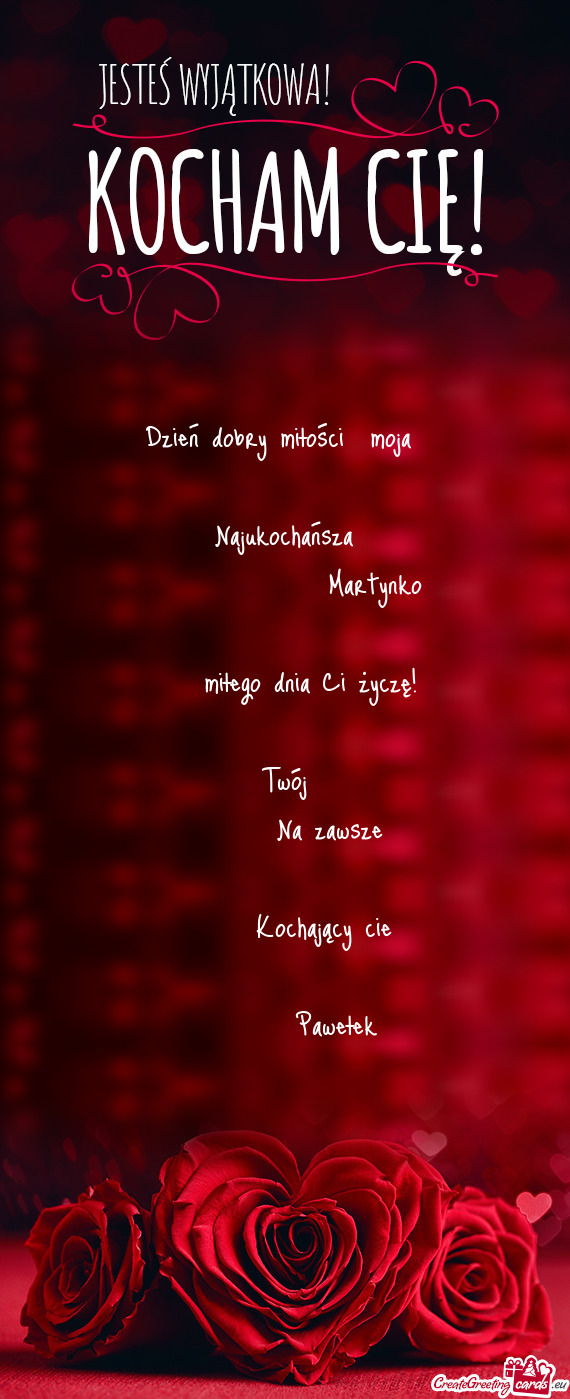 Dzień dobry miłości moja