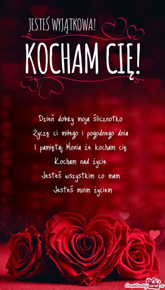 Dzień dobry moja ślicznotko