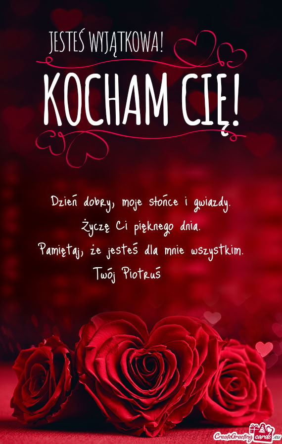 Dzień dobry, moje słońce i gwiazdy