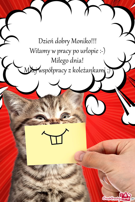 Dzień dobry Moniko