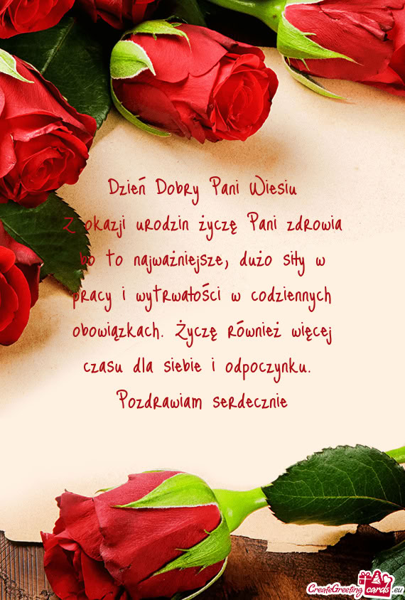 Dzień Dobry Pani Wiesiu