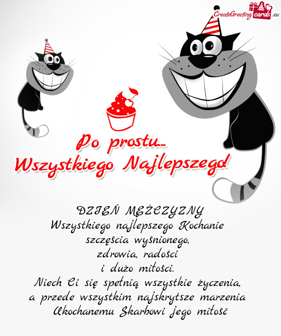 DZIEŃ MĘŻCZYZNY Wszystkiego najlepszego Kochanie szczęścia wyśnionego