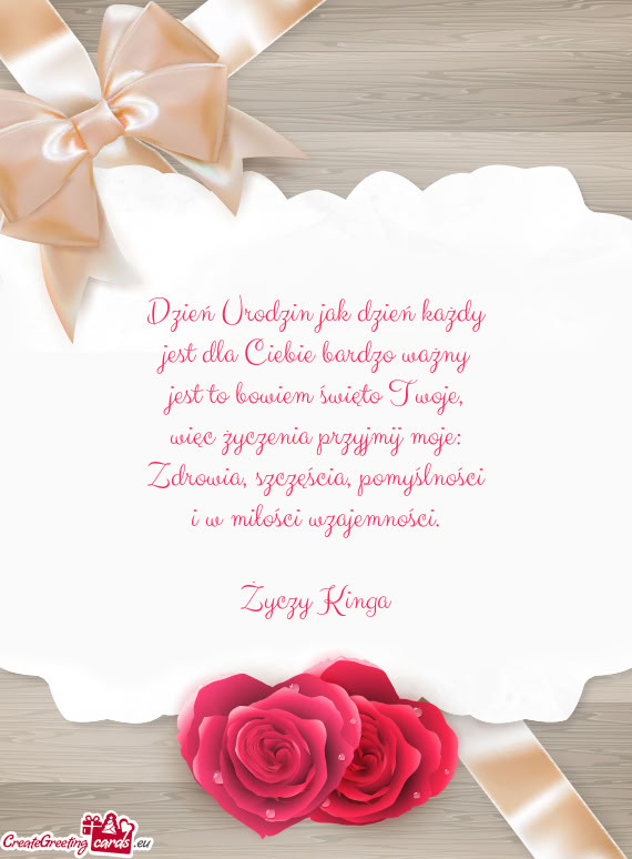 Dzień Urodzin jak dzień każdy  jest dla Ciebie bardzo ważny  jest to