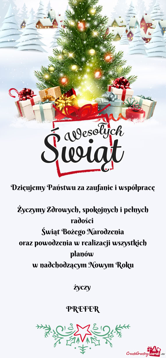 Dzięujemy Państwu za zaufanie i współpracę