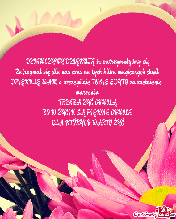 DZIEWCZYNY DZIĘKUJĘ że zatrzymałyśmy się