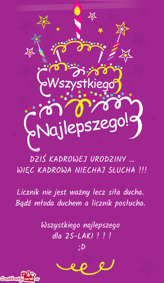 DZIŚ KADROWEJ URODZINY