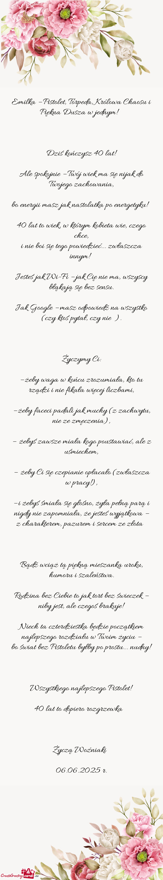 Dziś kończysz 40 lat