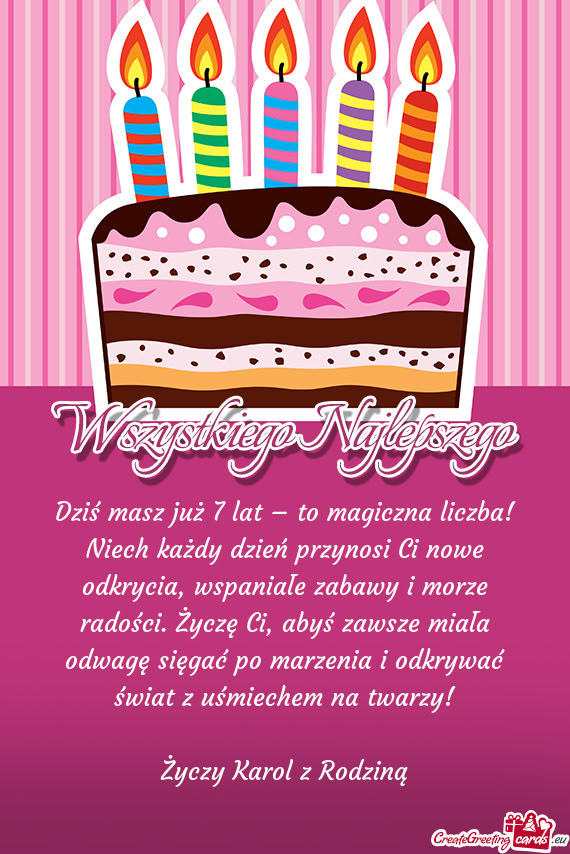 Dziś masz już 7 lat – to magiczna liczba