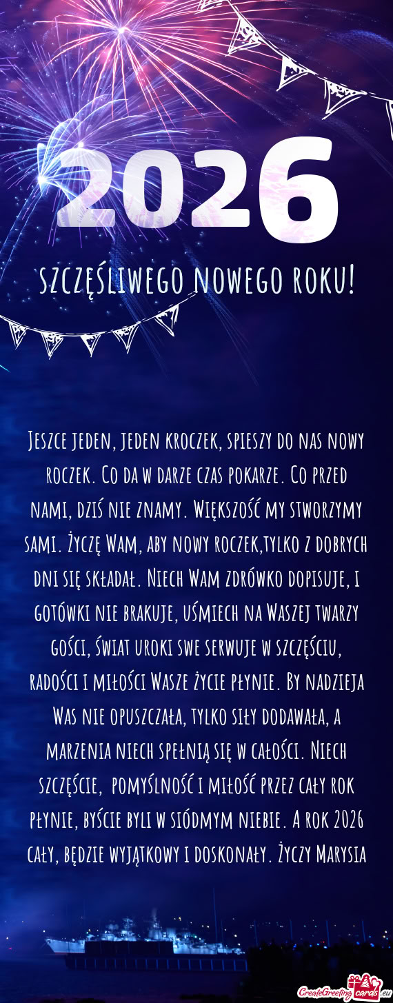 Dziś nie znamy. Większość my stworzymy sami. Życzę Wam, aby nowy roczek,tylko z dobrych dni si