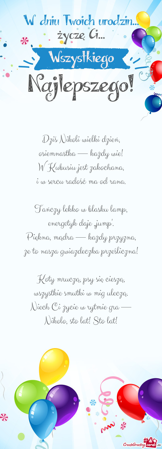 Dziś Nikoli wielki dzień