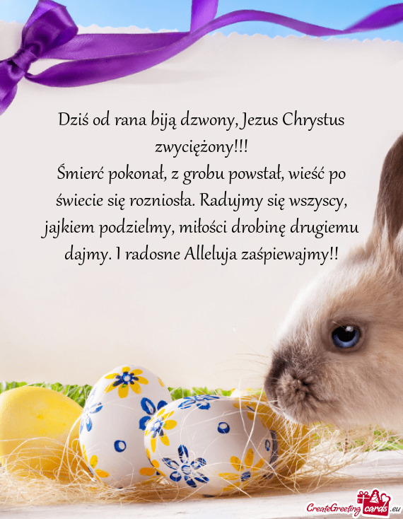 Dziś od rana biją dzwony, Jezus Chrystus zwyciężony