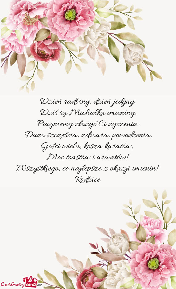 Dziś są Michałka imieniny
