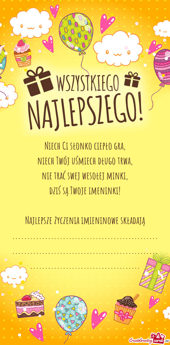 Dziś są Twoje imeninki