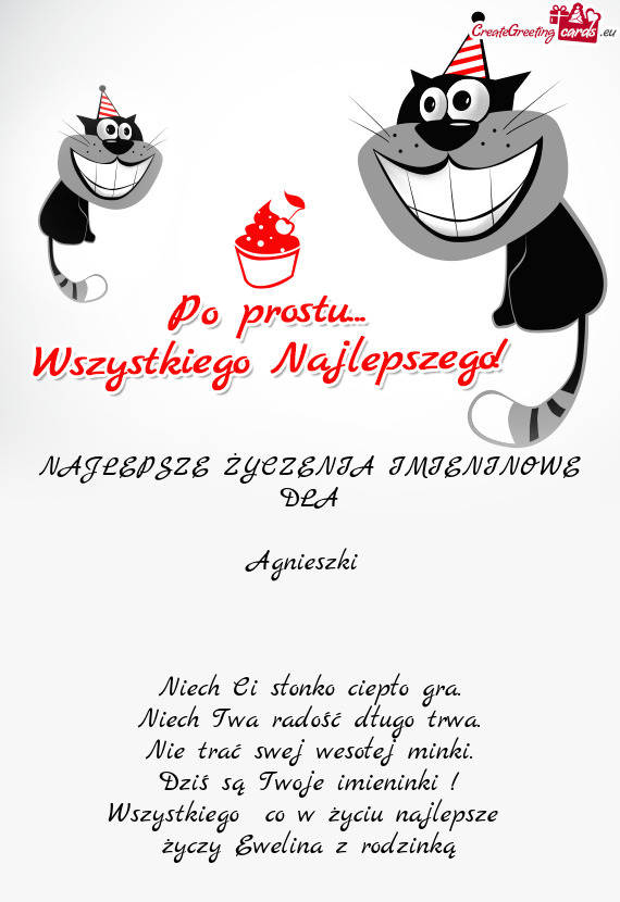 Dziś są Twoje imieninki ! Wszystkiego co w życiu najlepsze Ewelina z rodzinką
