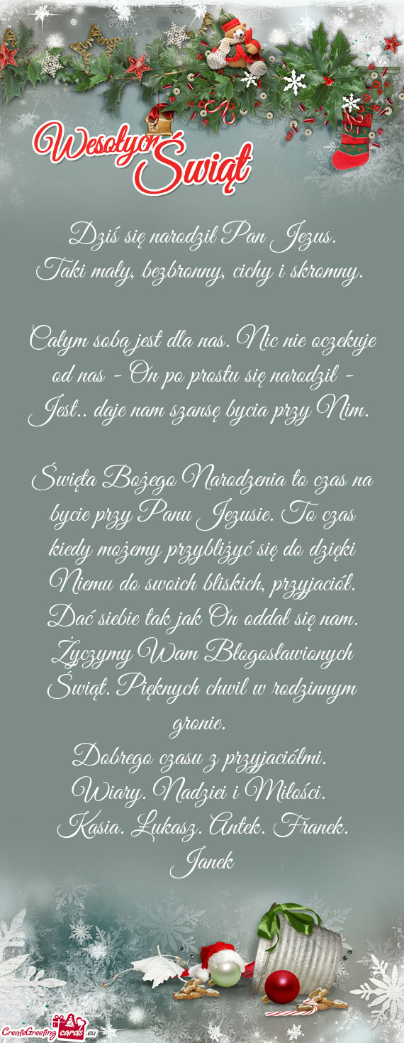 Dziś się narodził Pan Jezus