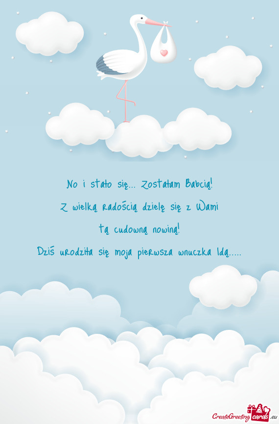 Dziś urodziła się moja pierwsza wnuczka Idą…