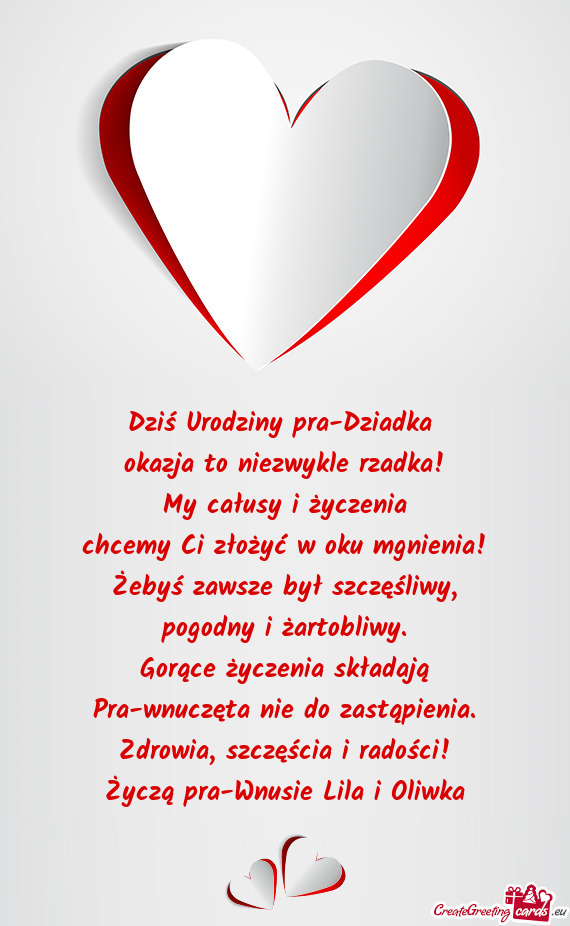 Dziś Urodziny pra-Dziadka