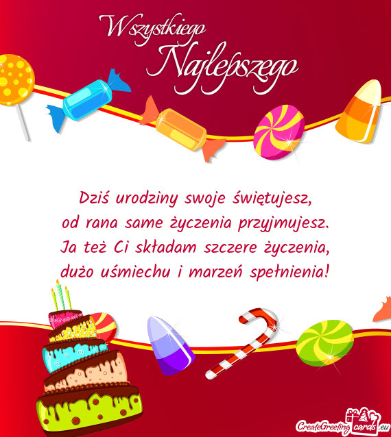 Dziś urodziny swoje świętujesz