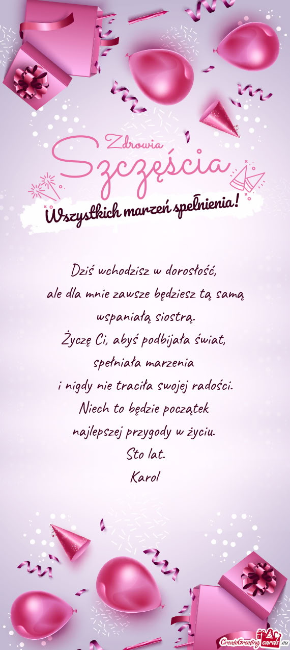 Dziś wchodzisz w dorosłość