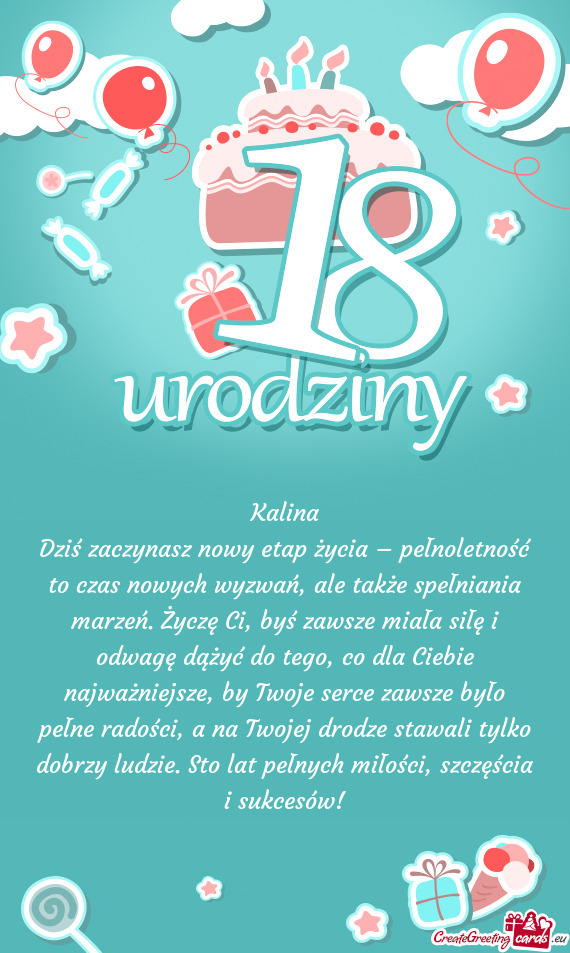 Dziś zaczynasz nowy etap życia – pełnoletność to czas nowych wyzwań, ale także spełniania