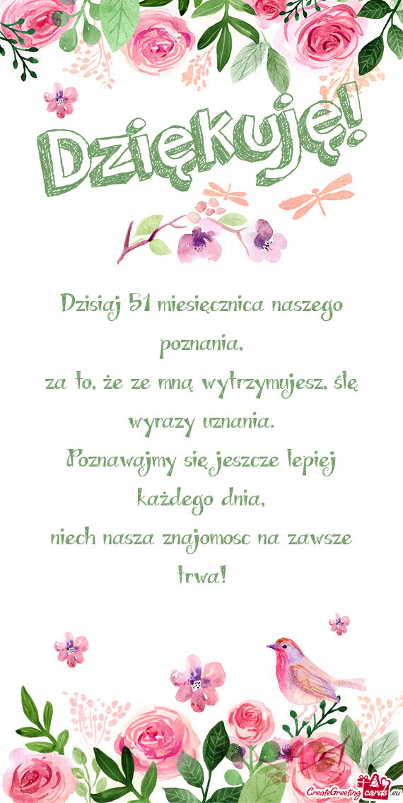 Dzisiaj 51 miesięcznica naszego poznania