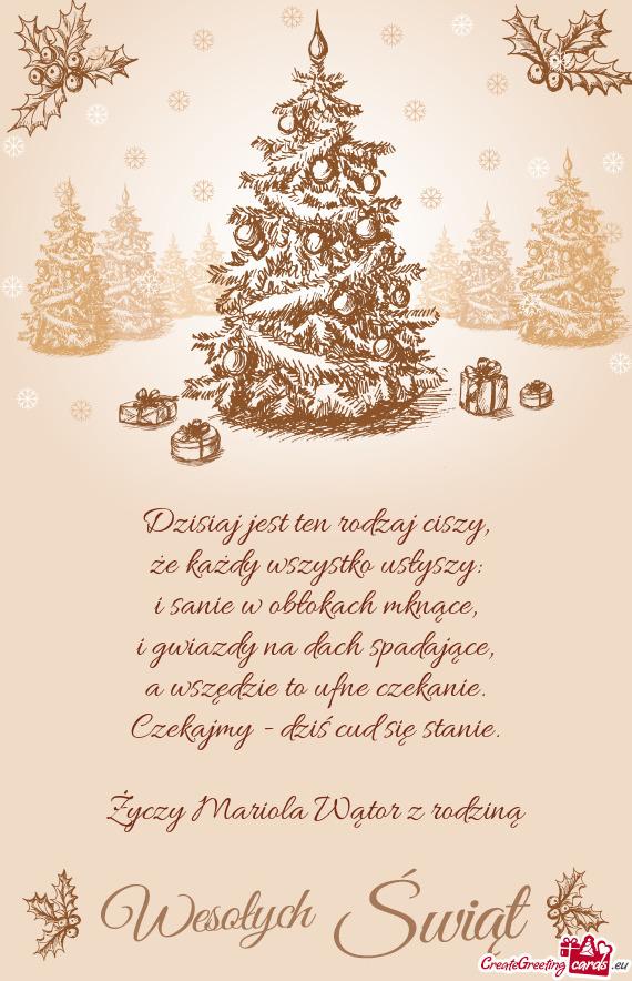 Dzisiaj jest ten rodzaj ciszy,  że każdy wszystko usłyszy:  i sanie w