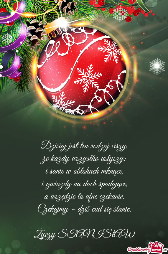 Dzisiaj jest ten rodzaj ciszy,  że każdy wszystko usłyszy:  i sanie w