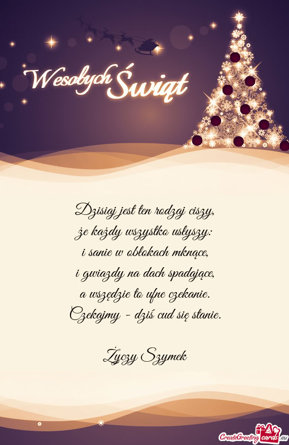 Dzisiaj jest ten rodzaj ciszy,  że każdy wszystko usłyszy:  i sanie w