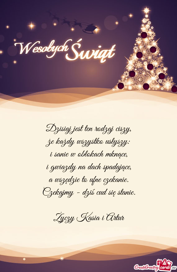 Dzisiaj jest ten rodzaj ciszy,  że każdy wszystko usłyszy:  i sanie w