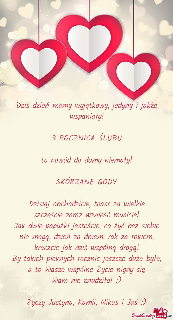 Dzisiaj obchodzicie, toast za wielkie