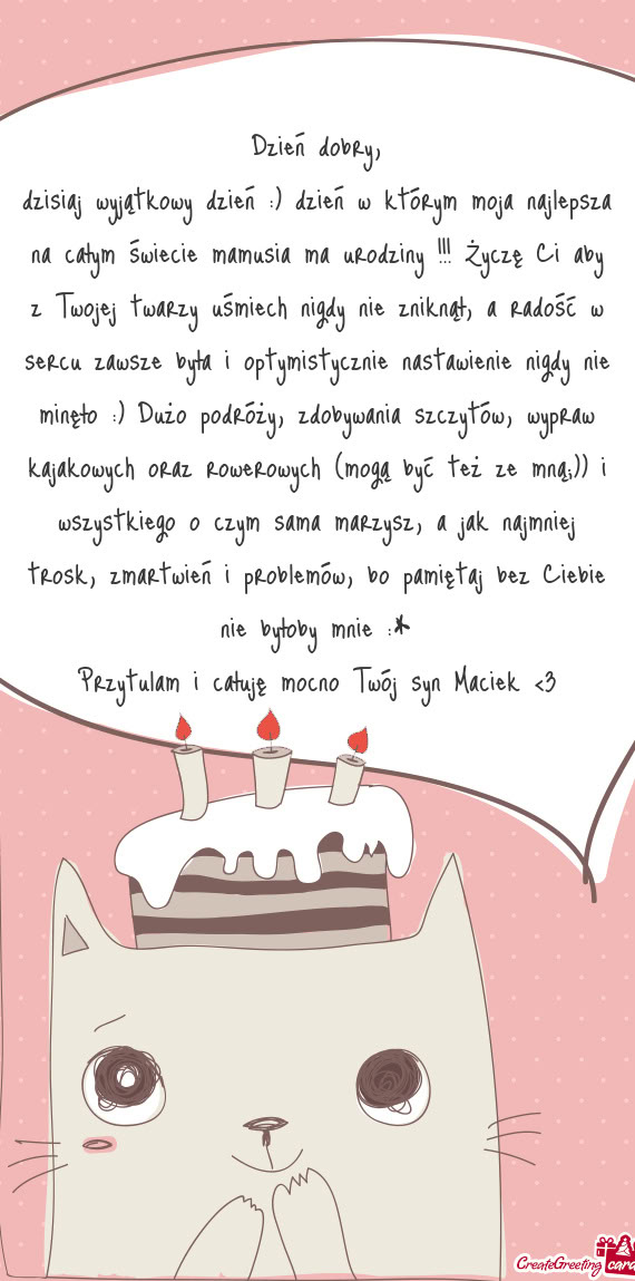 Dzisiaj wyjątkowy dzień :) dzień w którym moja najlepsza na całym świecie mamusia ma urodziny