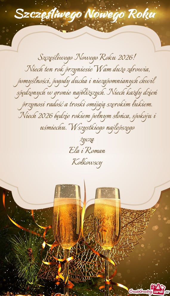 Dzonych w gronie najbliższych. Niech każdy dzień przynosi radość a troski omijają szerokim łu