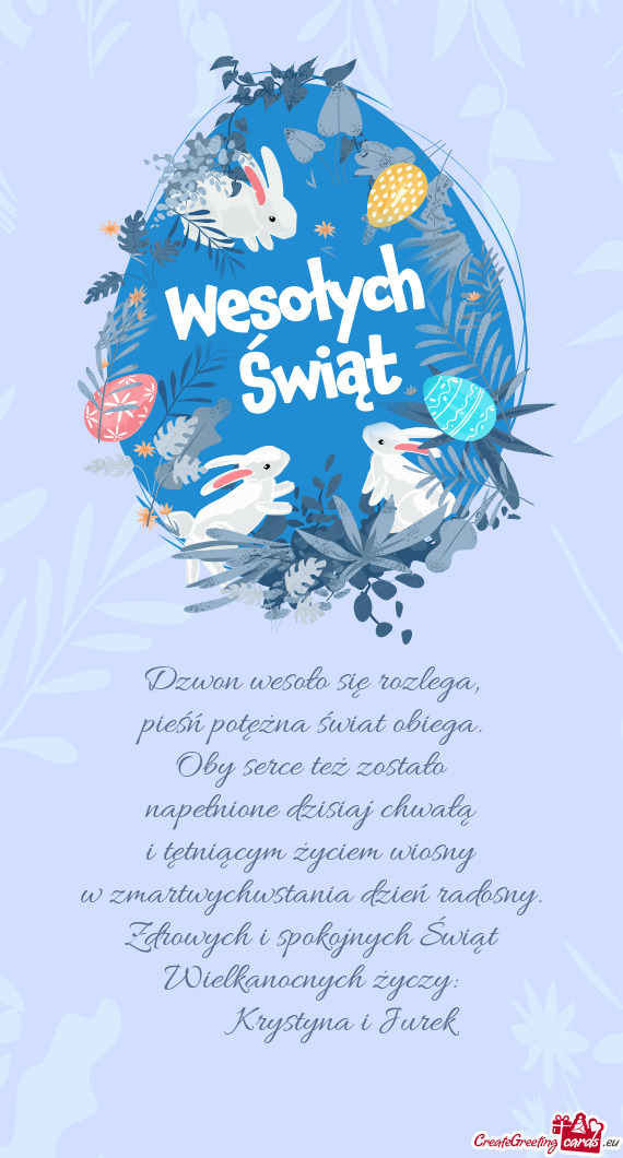 Dzwon wesoło się rozlega,  pieśń potężna świat obiega.  Oby serce też