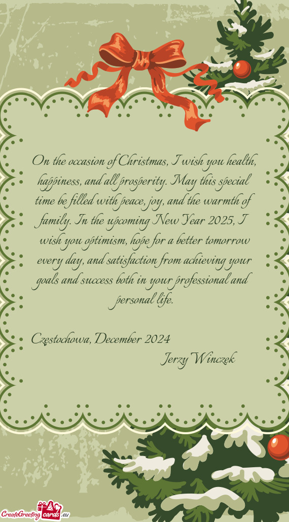 E be filled with peace, joy, and the warmth of family. In the upcoming New Year 2025, I wish you opt