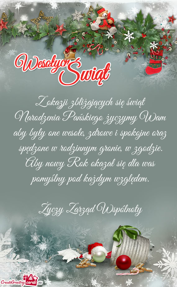 E i spokojne oraz spędzone w rodzinnym gronie, w zgodzie. Aby nowy Rok okazał się dla was pomyśl