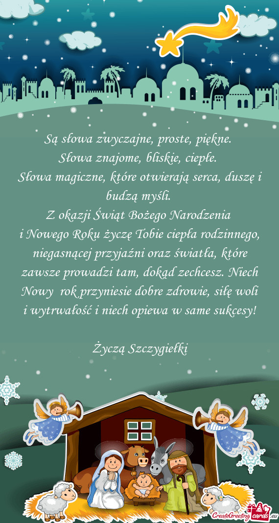 E prowadzi tam, dokąd zechcesz. Niech Nowy rok przyniesie dobre zdrowie, siłę woli i wytrwałoś