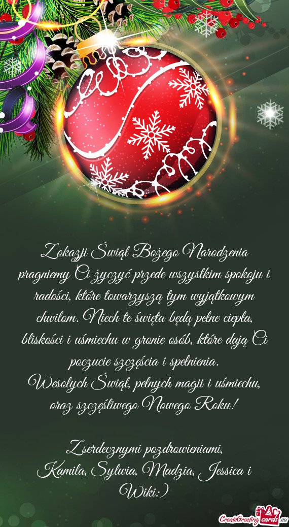 E towarzyszą tym wyjątkowym chwilom. Niech te święta będą pełne ciepła, bliskości i uśmiec