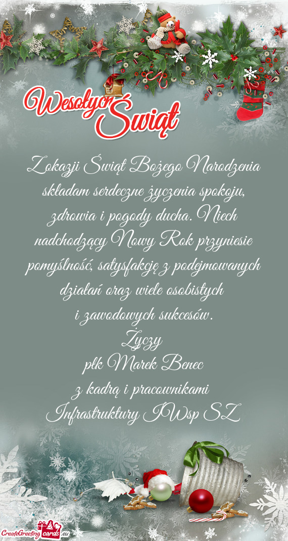 Ech nadchodzący Nowy Rok przyniesie pomyślność, satysfakcję z podejmowanych działań oraz wiel