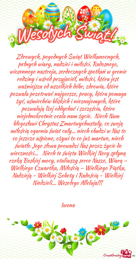 Ech światło Jego słowa prowadzi Nas przez życie do wieczności…   Niech te święta Wielkiej