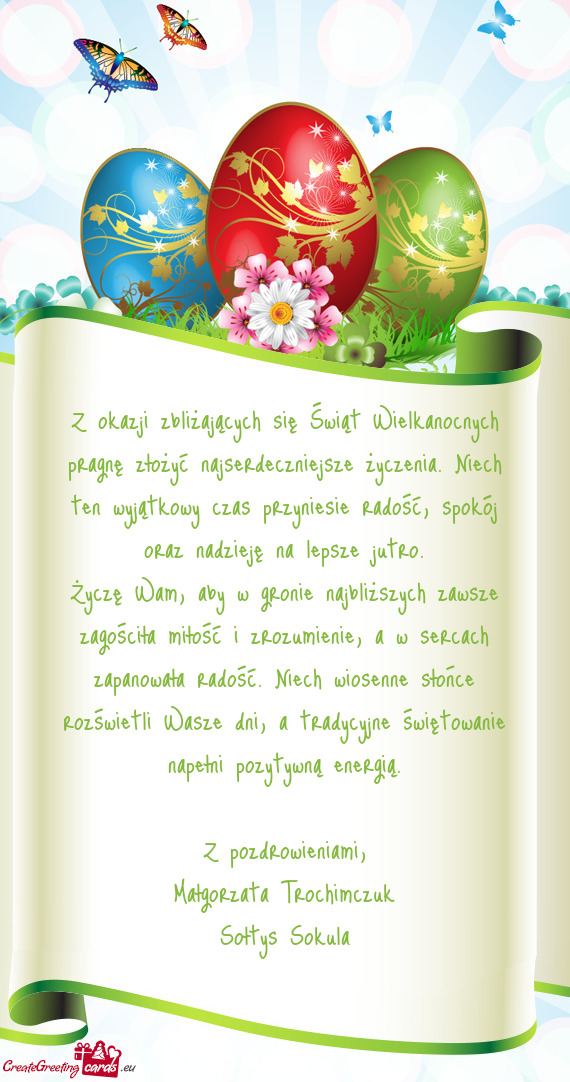 Ech ten wyjątkowy czas przyniesie radość, spokój oraz nadzieję na lepsze jutro