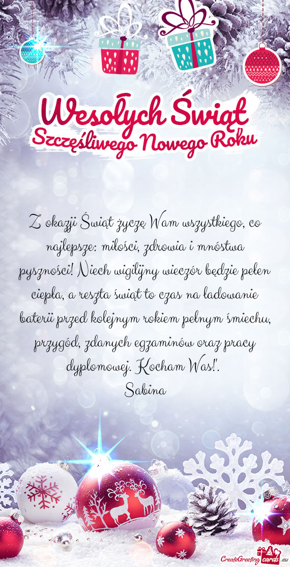 Ech wigilijny wieczór będzie pełen ciepła, a reszta świąt to czas na ładowanie baterii przed