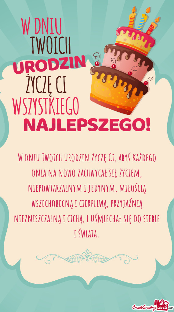 Echał się do siebie i świata