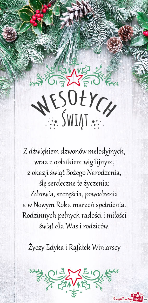 Edyka i Rafałek Winiarscy